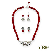 Cargar imagen en el visor de la galería, Alas Fénix Collar con piedras diversas
