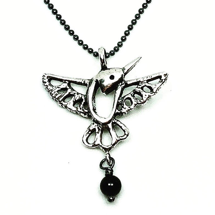 Dije Colibrí alas abiertas M cadena