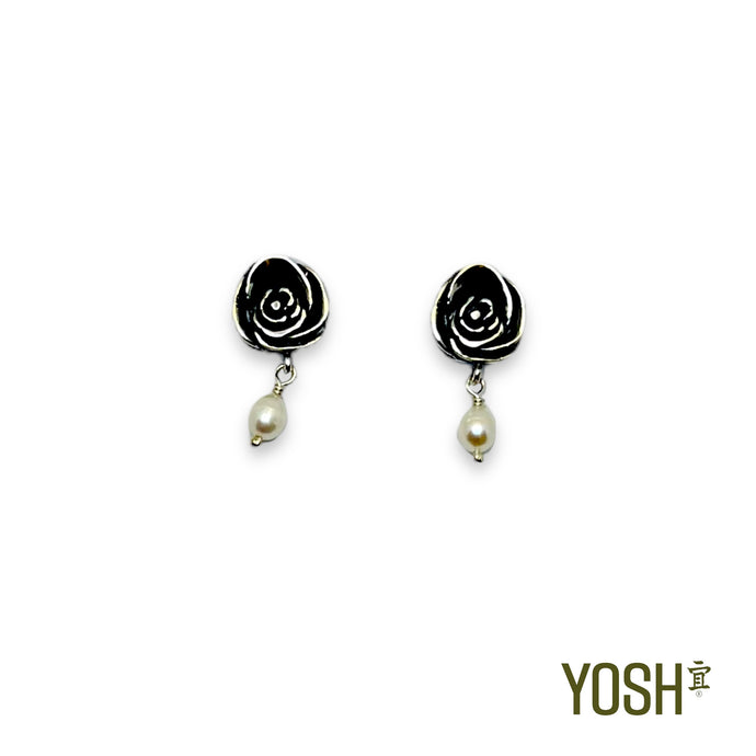 Broquel M con piedras Flor vintage