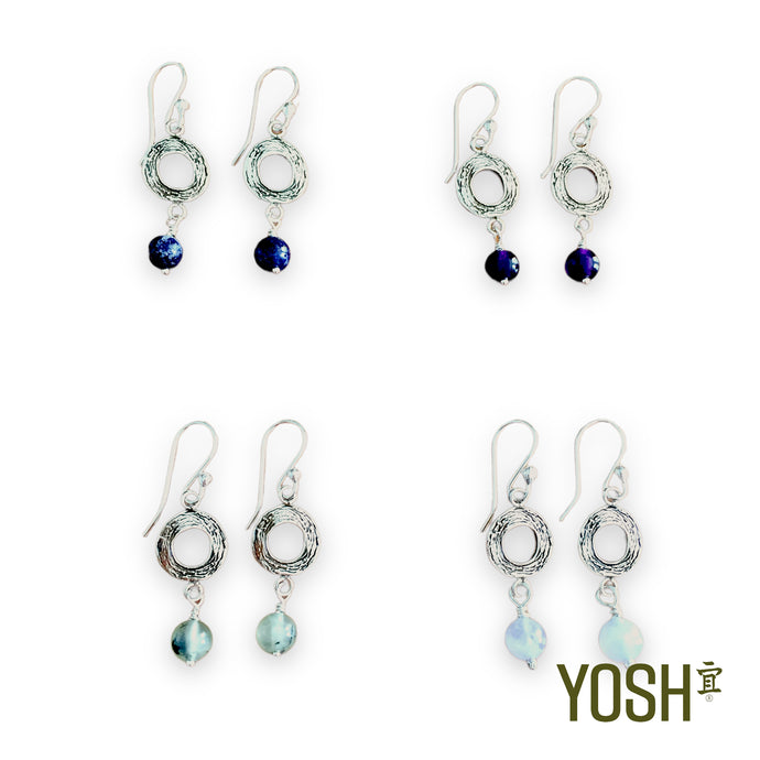 Aretes con piedras Donas