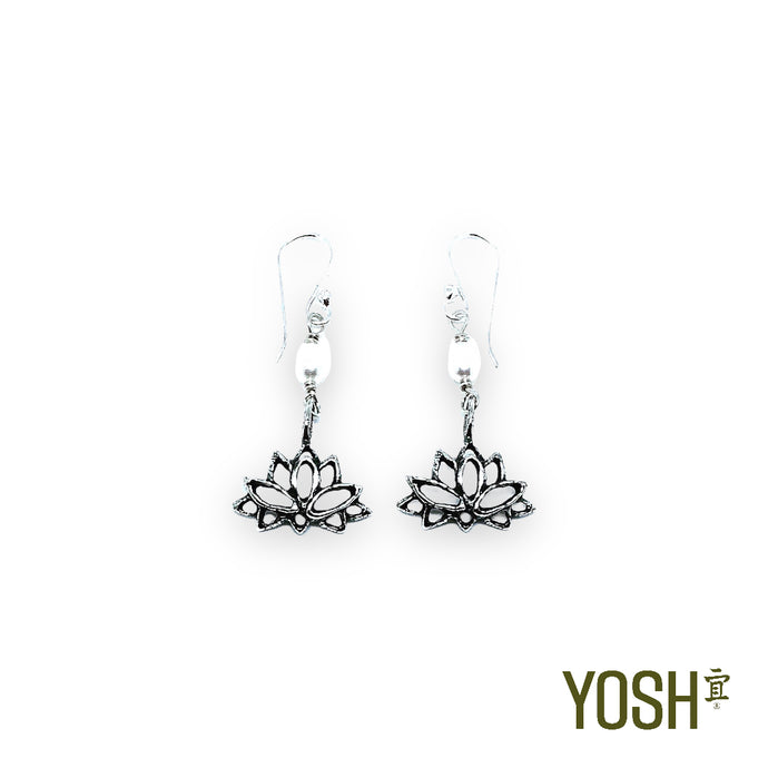 Aretes con piedras Loto