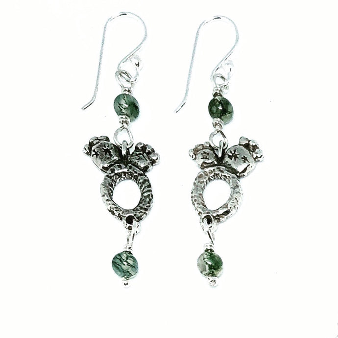 Nopal Aretes con piedras Sabo
