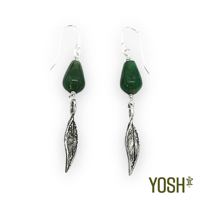 Aretes con piedras plumas CH