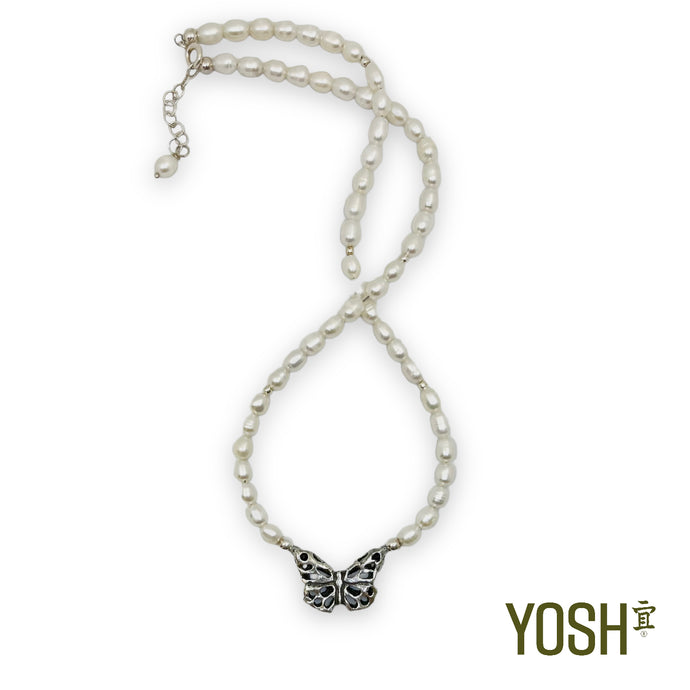 Collar mariposa metamorcambios con piedras