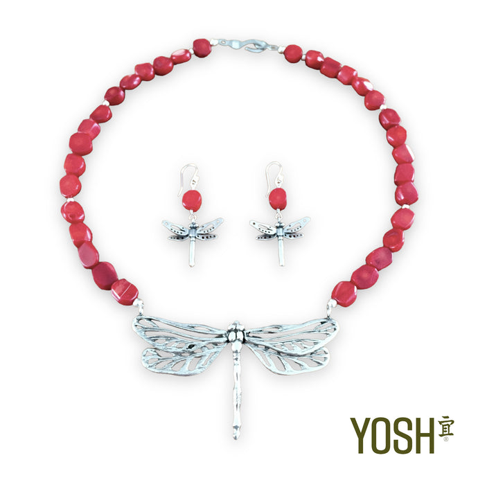Collar Libélula G con piedras