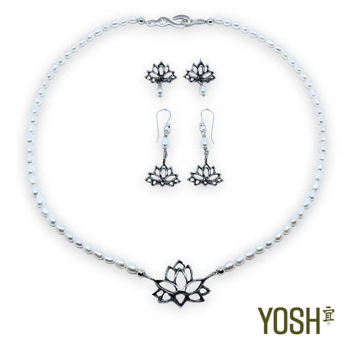 Collar G con piedras Loto