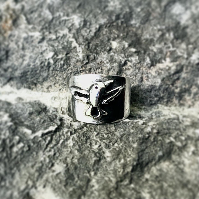 Anillo Colibrí alas abiertas sencillo