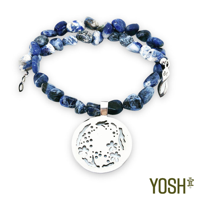 Ikebana collar con piedras