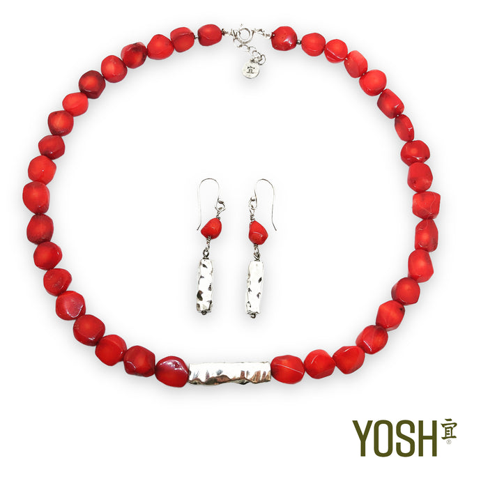 Tapio collar y aretes con piedras